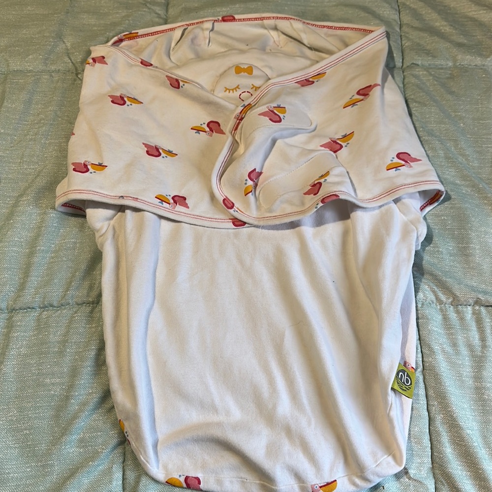 Nested bean swaddle stork